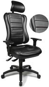Topstar Bürodrehstuhl "Head Point RS", schwarz / schwarz Bezug: 80 % Baumwolle, 20 % Polyurethan, ergonomische, - 1 Stück (HE300 S100RX)