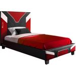 XRocker Gaming & Racing Einzelbett/rot/Kunstleder (2023081)