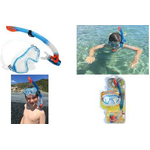 SCHILDKRÖT Junior Schnorchel-Set "Barbados", 2-teilig, blau Schnorchel: Mundstück aus 100% Silikon, Ausblasventil, - 1 Stück (940011)