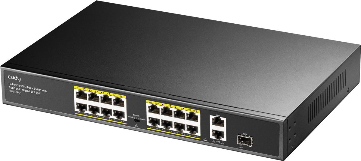 Cudy FS1018PS1 Managed Switch 18 Ports PoE Grau