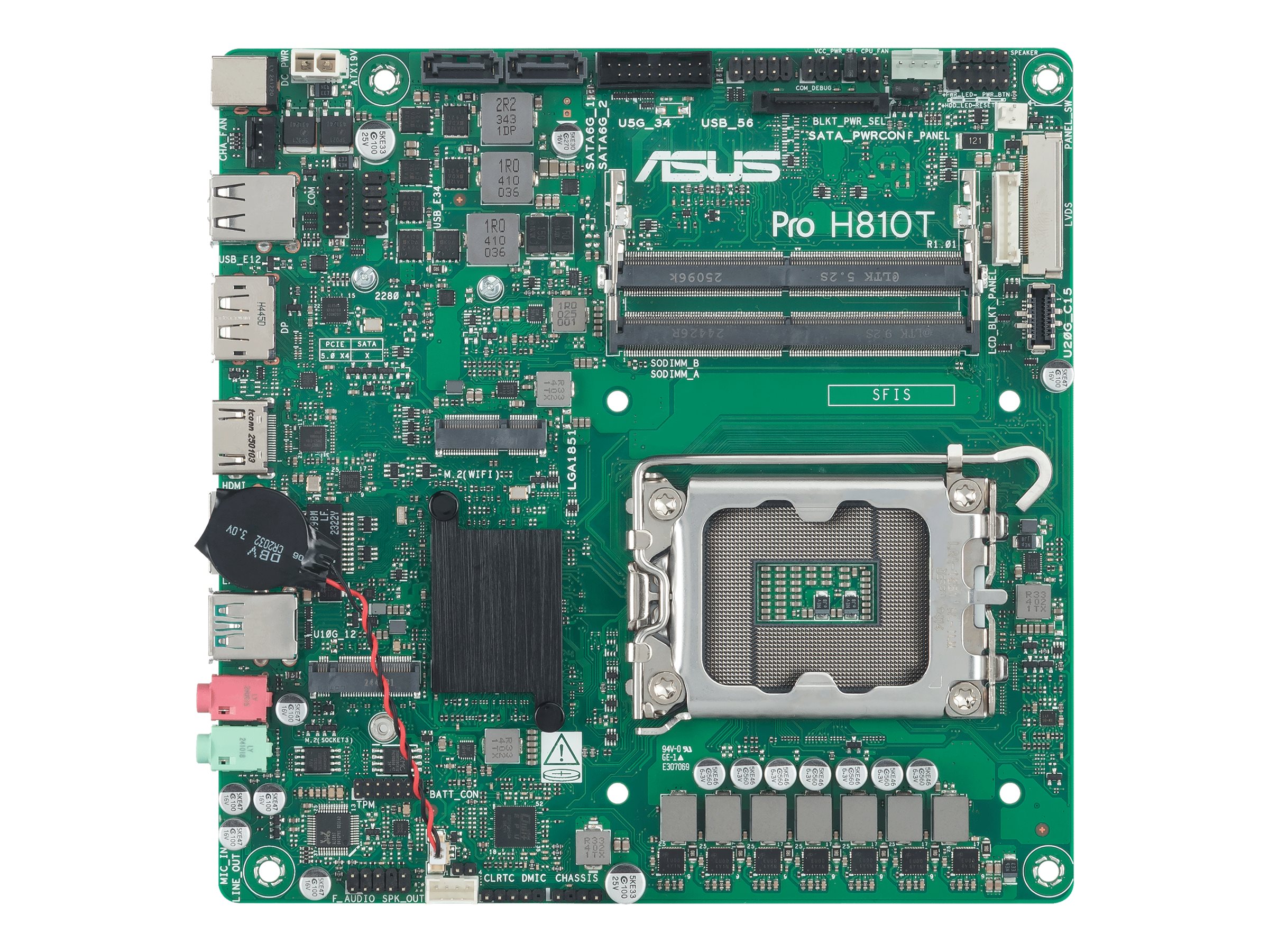 ASUS PRO H810T-CSM Motherboard Thin Mini ITX LGA1851 Intel H810
