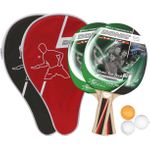Donic Schildkröt Top Team 400 Tischtennis-Set - 2 Schläger, 3 Bälle, Tragetasche