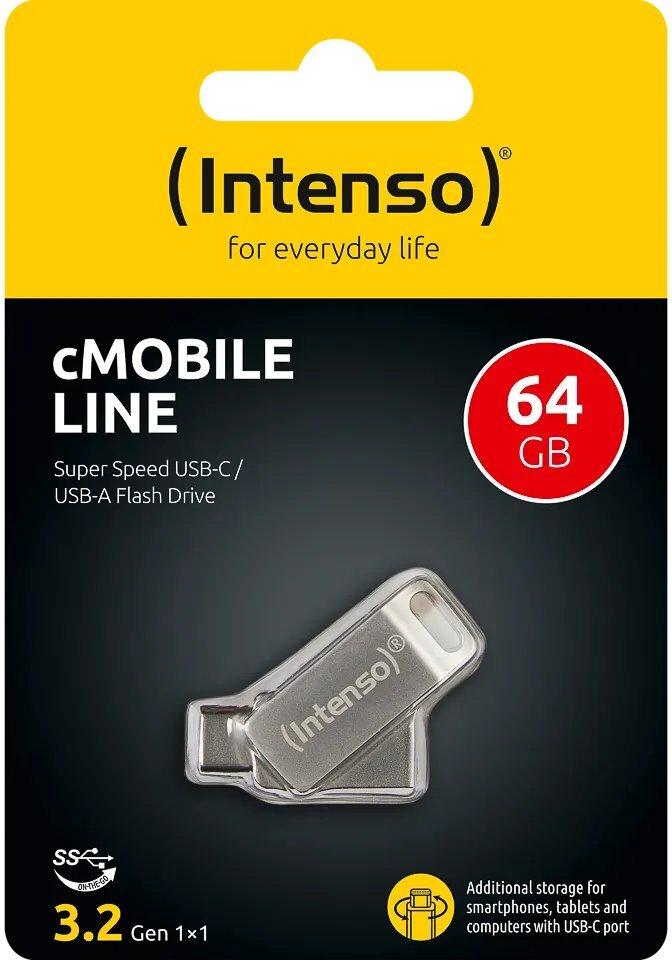 Intenso cMobile Line 64 GB USB 3.0 USB Type-C Silber