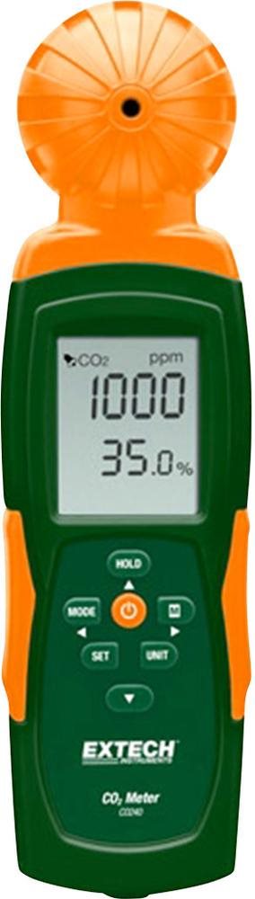 Extech Kohlendioxid-Messgerät CO240 0 bis 9999 ppm mit Temperaturmessfunktion, mit USB-Schnittstelle, mit Datenloggerfun (CO240)