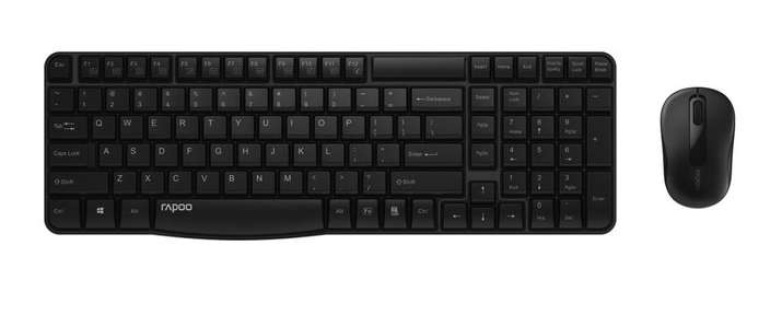 Rapoo X1800S Kabelloses Tastatur-Maus-Set 2.4 GHz QWERTZ Schwarz