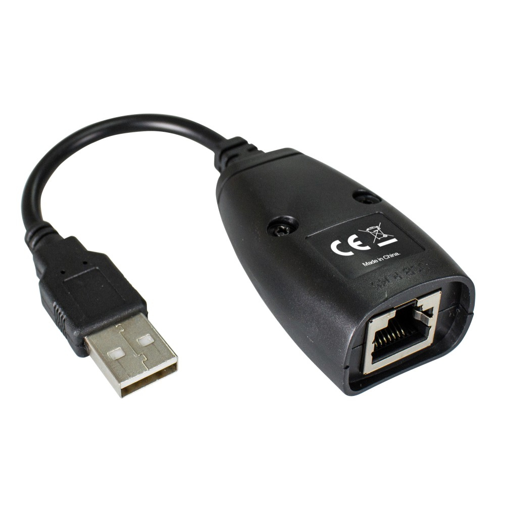Techly USB-Extender über Cat5e/Cat6 USB RJ-45 50 m Schwarz