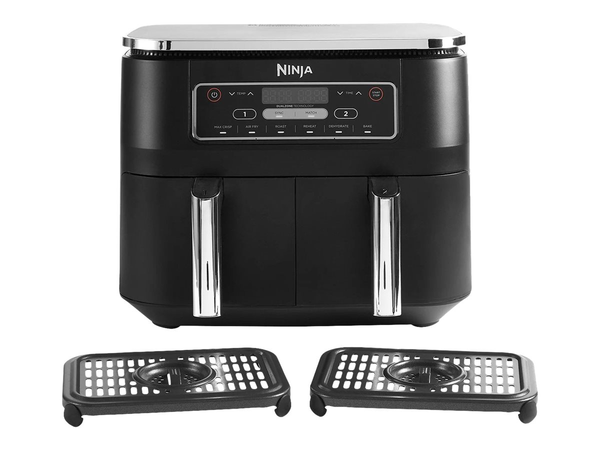 Ninja Foodi Dual Zone AF300EU Heißluft-Fritteuse 7,6 l 2470 W Grau