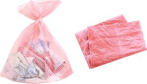 HYGOSTAR Wäschebeutel PROTECT, wasserlöslich, 60 Liter, rot aus Thermoplastik auf Basis Polyvinylalkohol (PVA), - 1 Stück (55840)