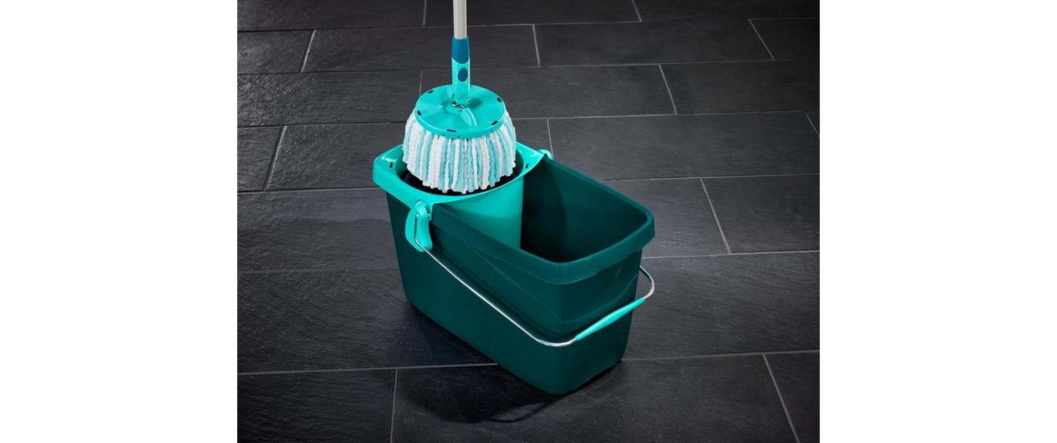 Leifheit CLEAN TWIST Wischbezug Türkis, Weiß