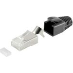 S/CONN Quality RJ45-Stecker SET für Verlegekabel bis AWG 23 mit Zugentlastung (1667206710S)