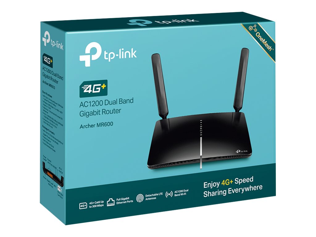 TP-Link Archer MR600 4G+ Cat6 AC1200 Dual Band Wireless Router Schwarz