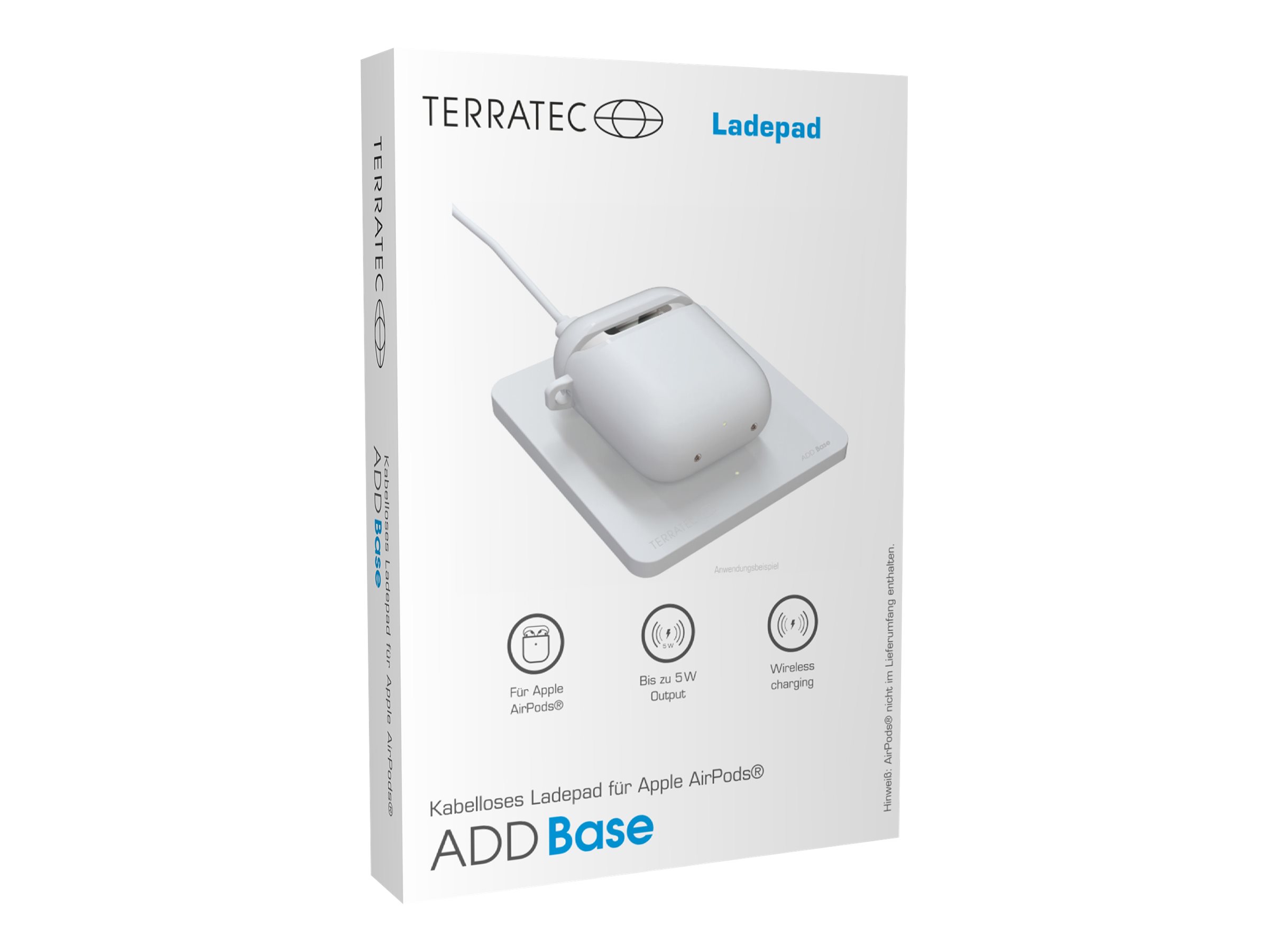 TerraTec ADD Base Kabelloses Ladegerät 5 Watt Weiß