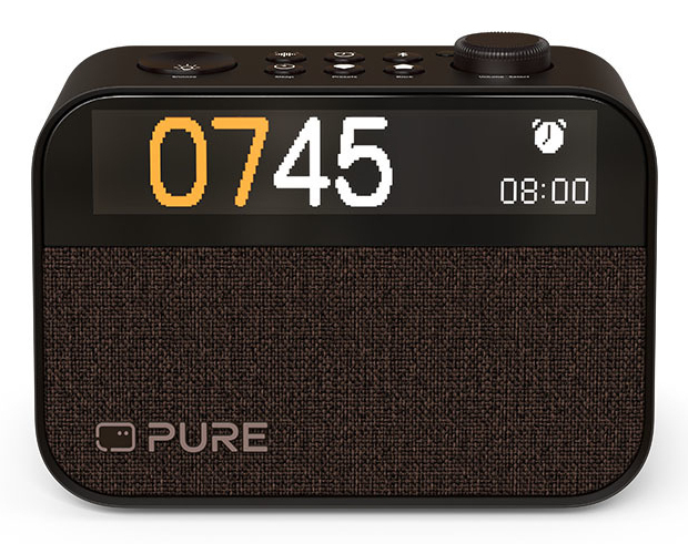 Pure Moment Radiowecker mit Ambiente-Licht Kaffeeschwarz