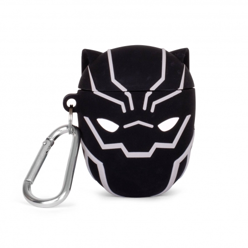 Thumbs Up PowerSquad AirPods Case Black Panther 3D-Silikon Schwarz, Weiß