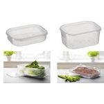 plast team Gefrierdose Helsinki, 3,0 Liter, rechteckig transparent, aus PP, lebensmittelsicher, spülmaschinenfest, - 1 Stück (15110102)