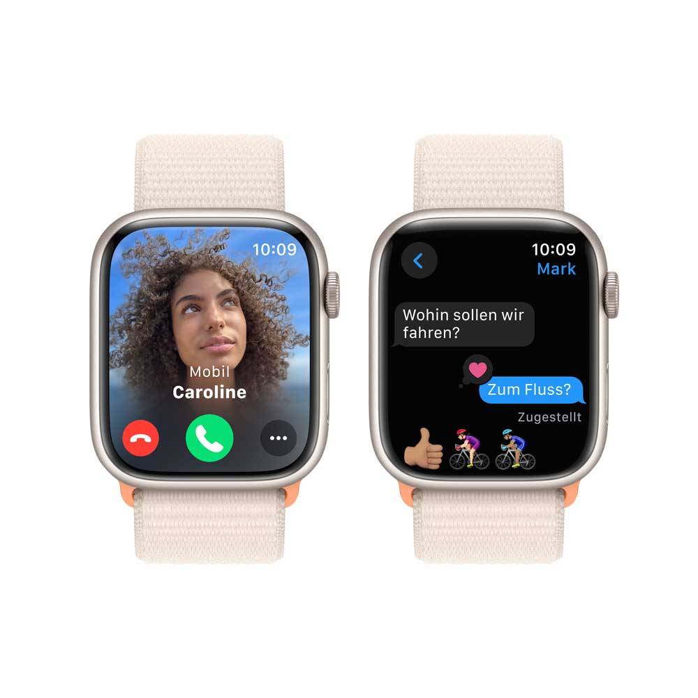 APPLE Watch Series 9 GPS 45mm Starlight Aluminium Case with 