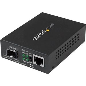 StarTech.com Gigabit Ethernet LWL / Glasfaser Medienkonverter mit SFP - 1000 ...