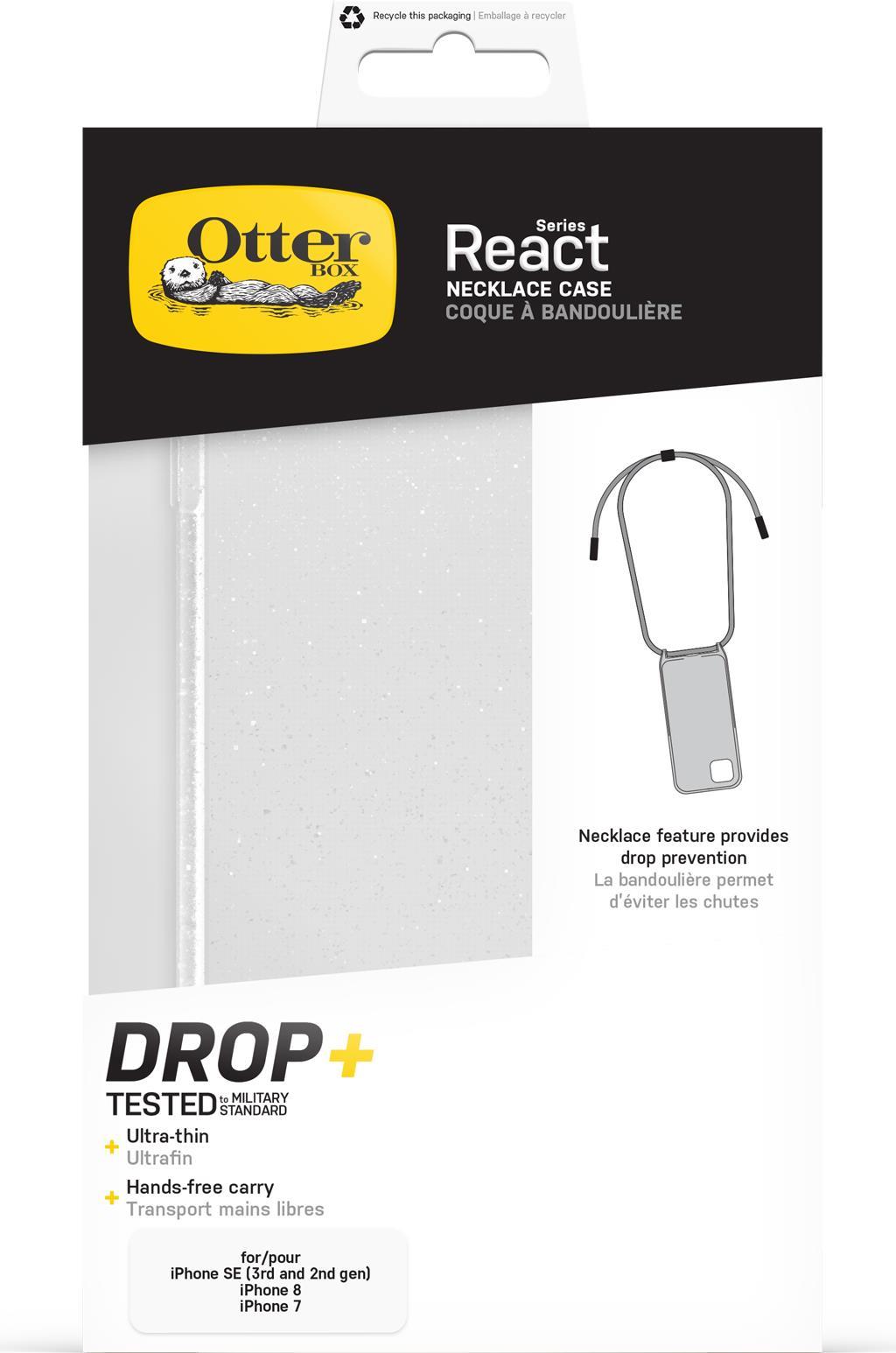 OtterBox React Necklace Hülle für iPhone SE (3rd/2nd )/8/7 transparent Glitter (77-92275)