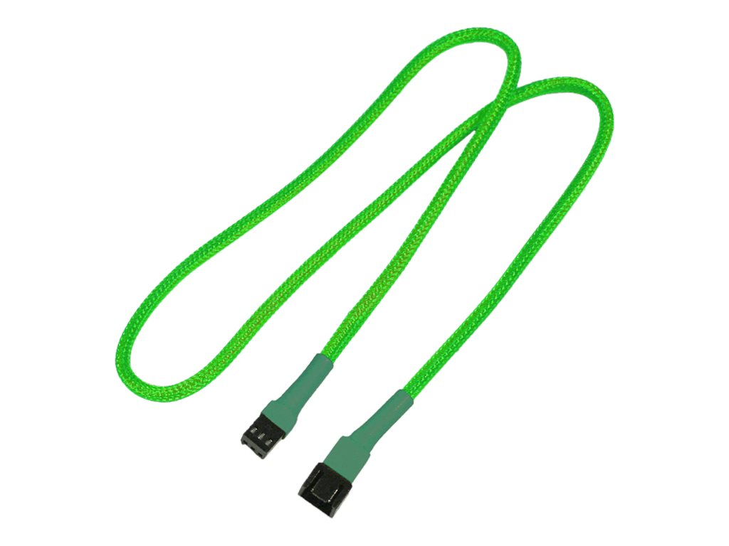 Nanoxia Lüfter-Verlängerungskabel 3-Pin Molex 60 cm Neongrün