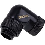 Alphacool Eiszapfen Winkeladapter 90° drehbar G1/4 AG auf G1/4 IG - Deep Black (17260)