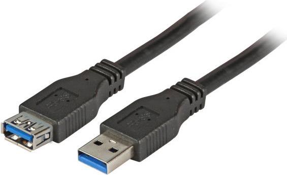 EFB ELEKTRONIK USB3.0 Verlängerungskabel A-A,St.-Bu.,1,8m,schwarz,Classic