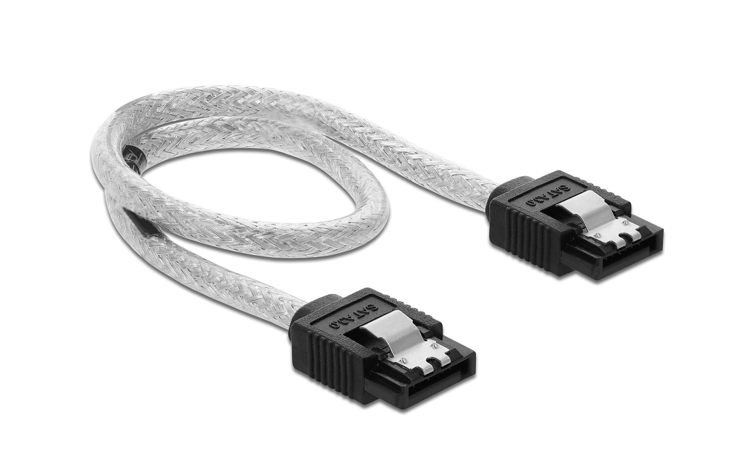 Delock SATA-Kabel 30 cm SATA 7-pin 6 Gb/s Transparent