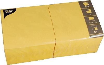 Papstar 12485 Papierserviette Gelb Seidenpapier 250 Stück(e) (12485)