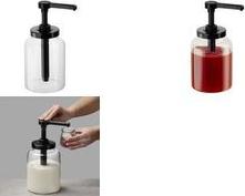 APS Dosierspender DISPENSA, 1,7 Liter, transparent/schwarz Behälter aus Glas, Dosierpumpe aus Polypropylen, - 1 Stück (93290)