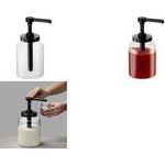 APS Dosierspender DISPENSA, 1,7 Liter, transparent/schwarz Behälter aus Glas, Dosierpumpe aus Polypropylen, - 1 Stück (93290)