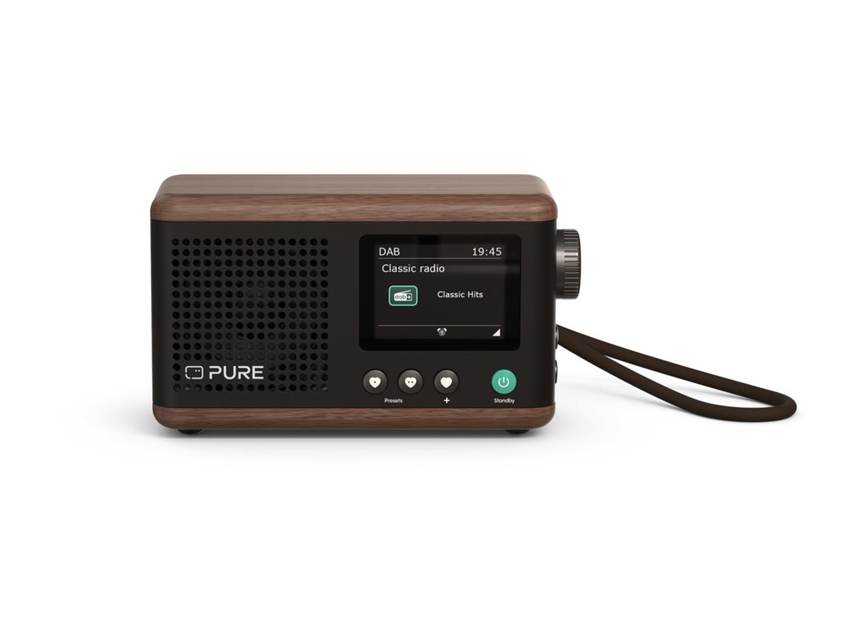 Pure Acoustics Classic Stereo Mini Minisystem 40 W DAB+/FM Bluetooth CD USB Braun, Walnuss