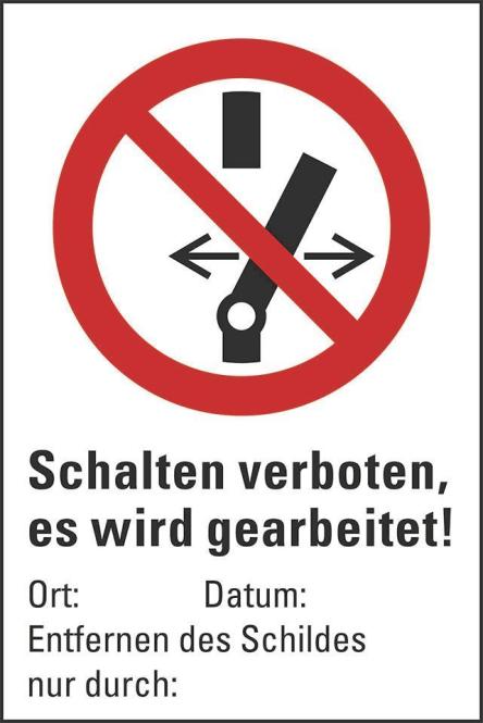 HEIN Industrieschilder HEIN 183107 Verbots- HEIN_183107Kombischild Schalten verboten ASR (183107)