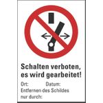 HEIN Industrieschilder HEIN 183107 Verbots- HEIN_183107Kombischild Schalten verboten ASR (183107)