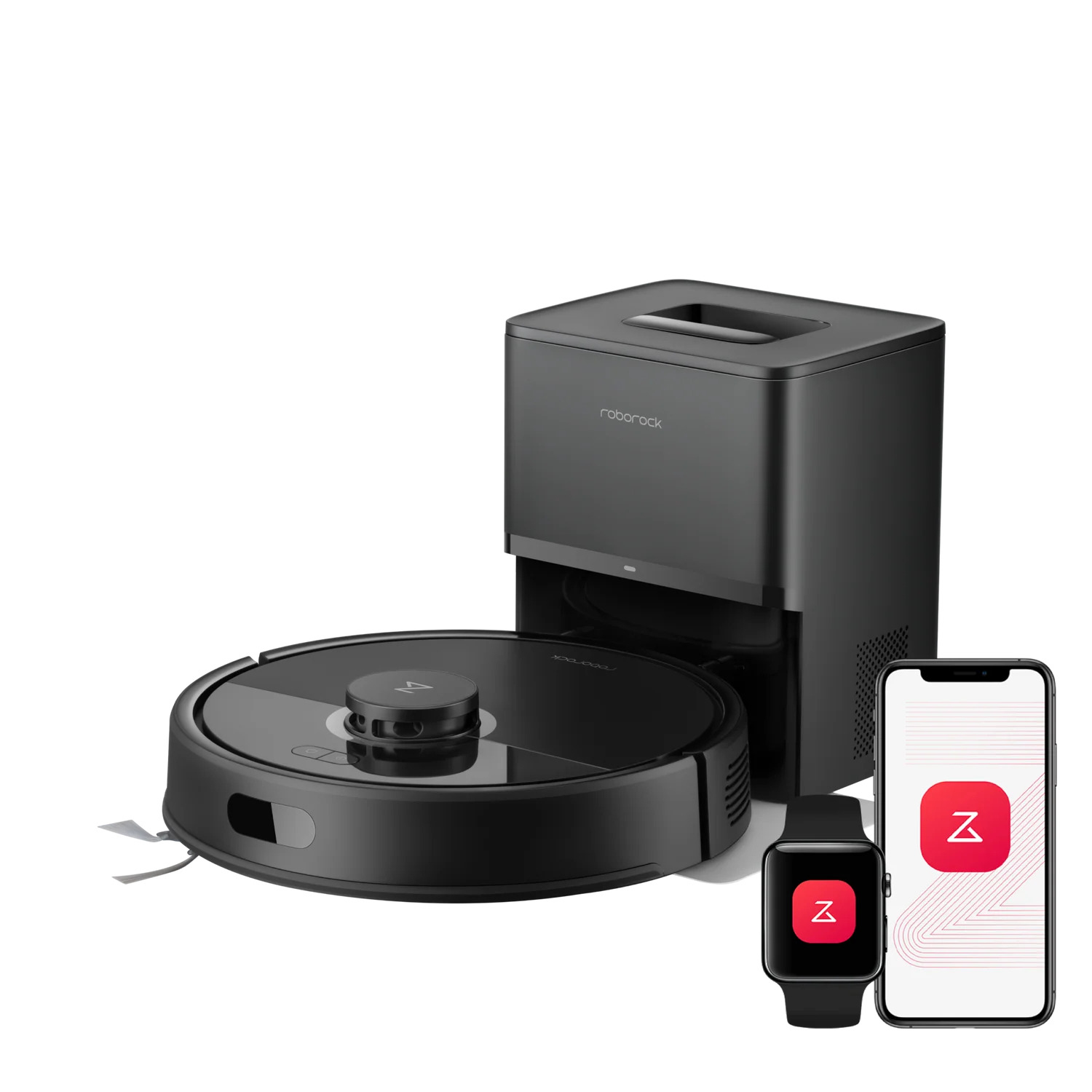 Roborock Q7 TF+ Saug- und Wischroboter 10.000 Pa RockDock Plus Schwarz