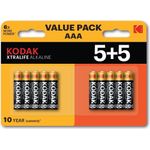 Kodak XTRALIFE Alkaline AAA Battery 10 (5+5 pack) (30423466)