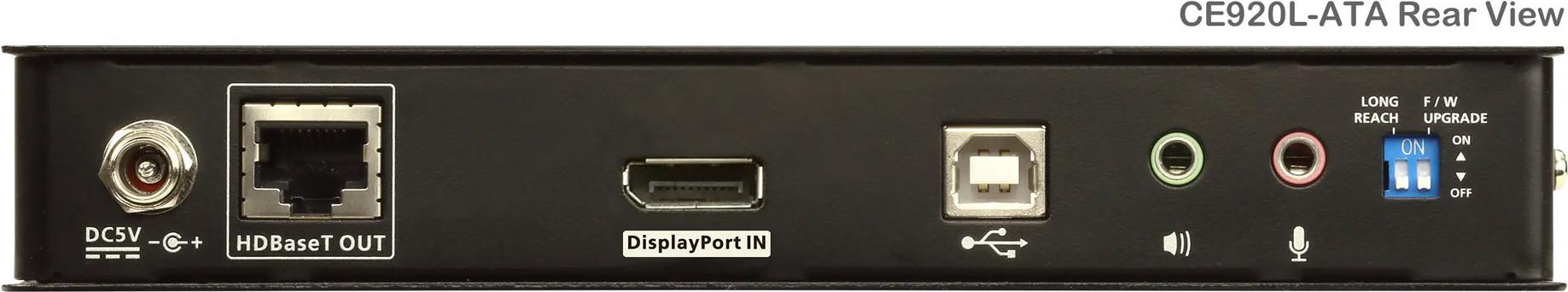 ATEN CE920-ATA-G KVM-Extender Set DisplayPort HDBaseT 2.0 4K 150 m Schwarz
