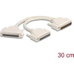 Delock Adapter Y-Kabel Splitter D-Sub 37 Pin Stecker zu 2 x 37 Buchse mit (67161)