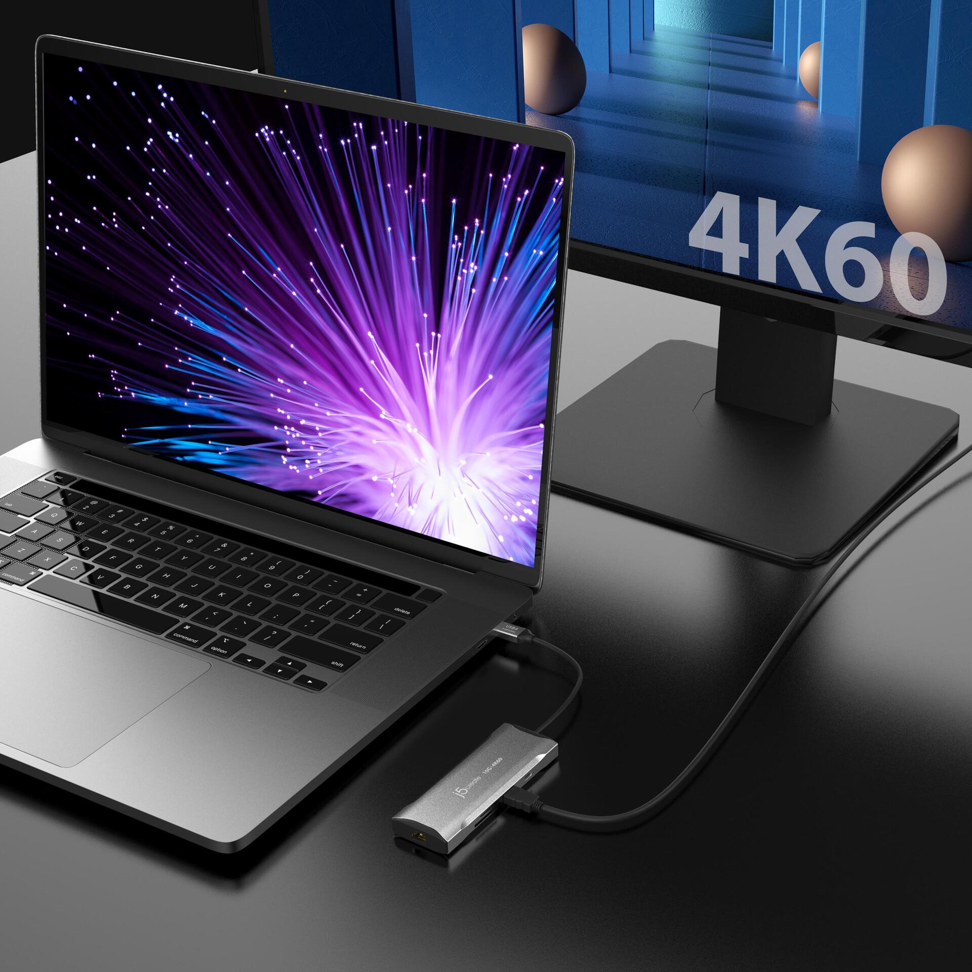 j5create JCD393-N 4K60 Elite USB-C 10 Gbps Mini-Dock Space Grey