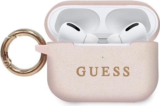 Guess Silicone Airpods Pro Cover Ring Printed Logo - pink (GUACAPSILGLLP)