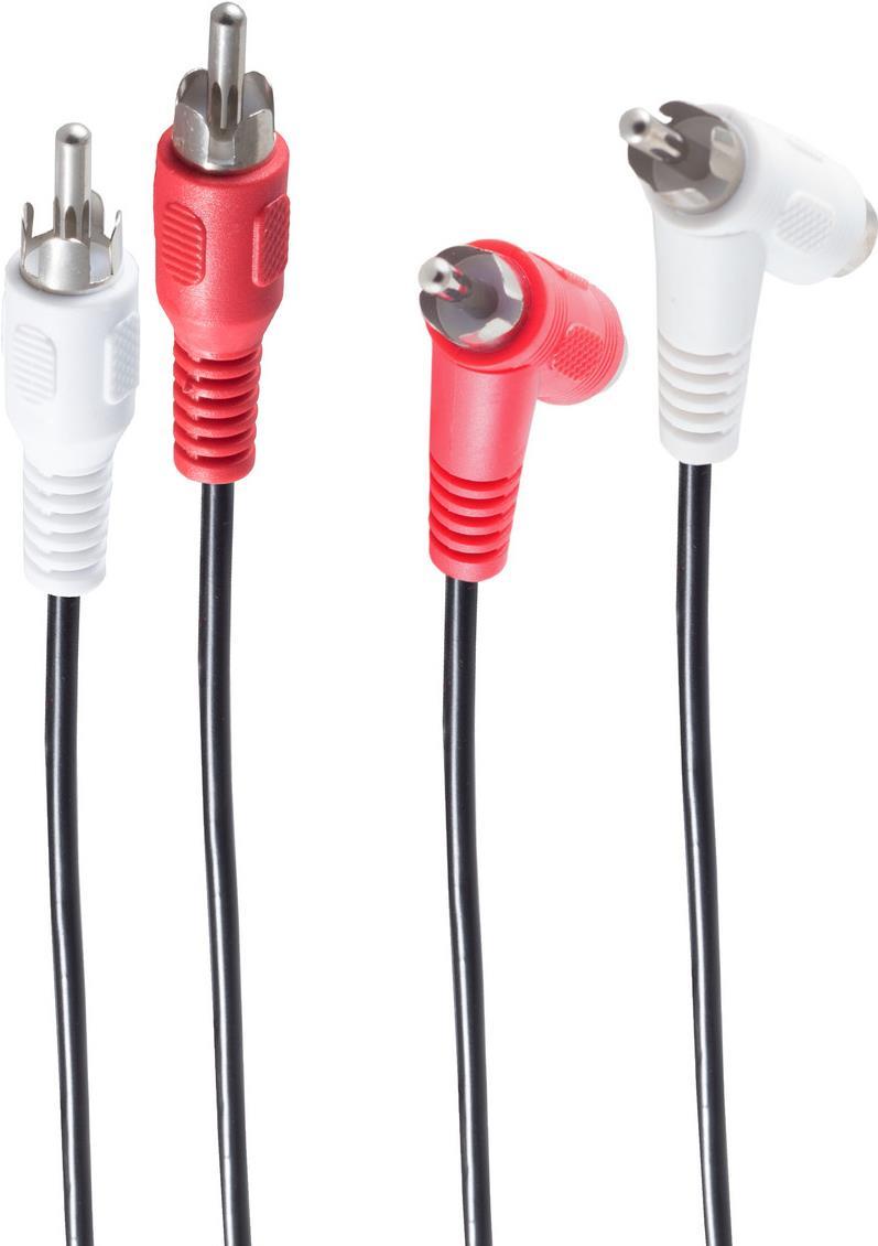 shiverpeaks BASIC-S Audiokabel, 2 x Cinchstecker/-Kupplung - 2 x Cinchkupplung (Familienstecker), 0,5 m, im Polybeutel (BS40121)