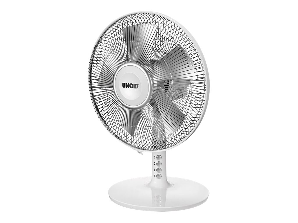 Unold Silverline 86815 Tischventilator 30 cm 40 W Silber, Weiß