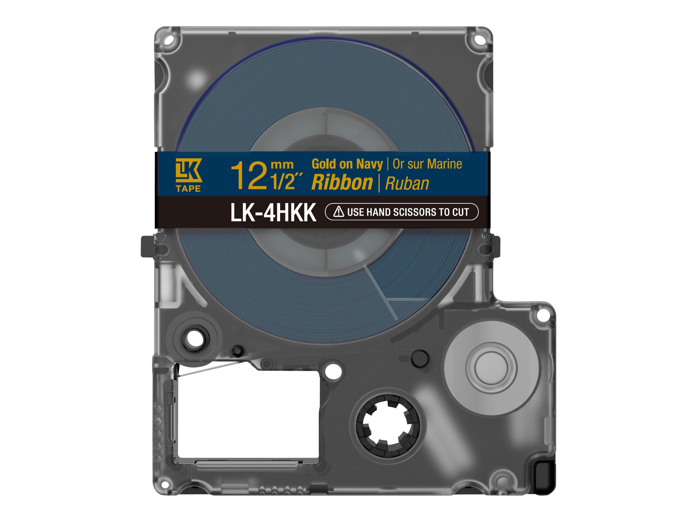 Epson LabelWorks LK-4HKK Satinband 12 mm x 5 m Gold auf Marineblau