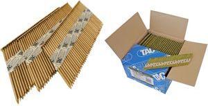 TACWISE Streifennägel 2.8/65 mm extra verzinkt, 3.300 Stück Papiergebundene Streifennägel mit D-Kopf, Ringschaft, zu 34 - 1 Stück (1125)