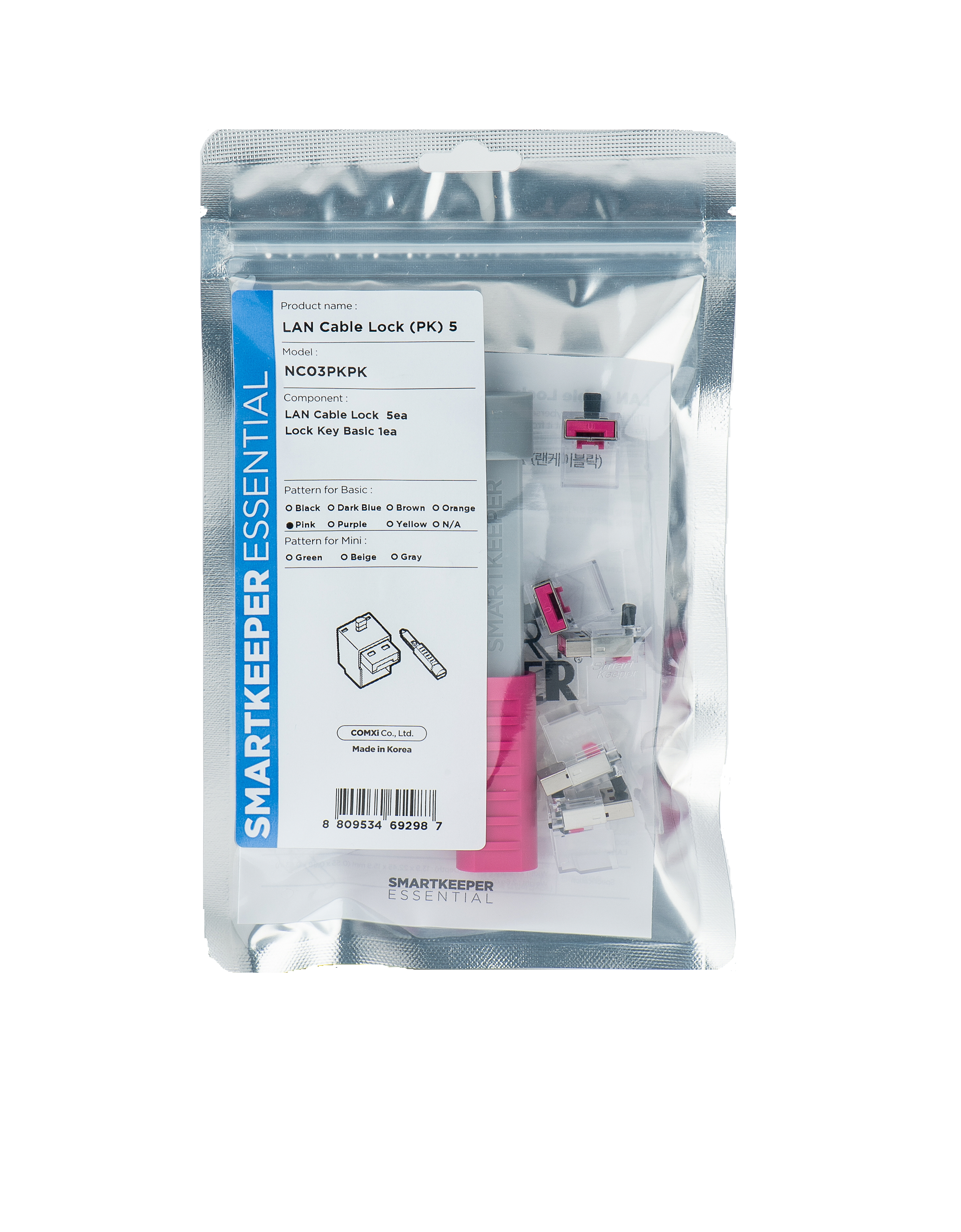 Smartkeeper NC03PKPK Schnittstellenblockierung RJ-45 Pink