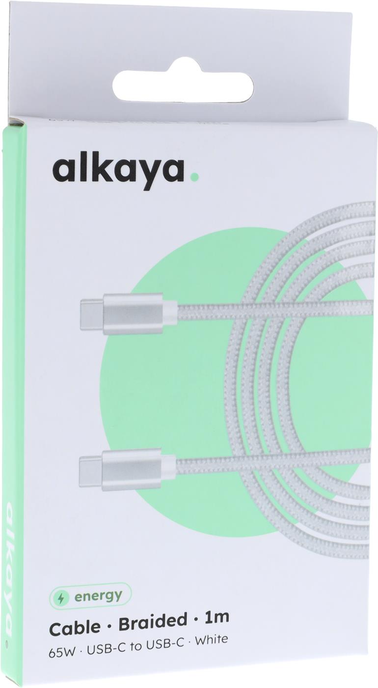 alkaya Speed Flex Datenkabel Geflochten 65W 1m weiss (CL-60006)