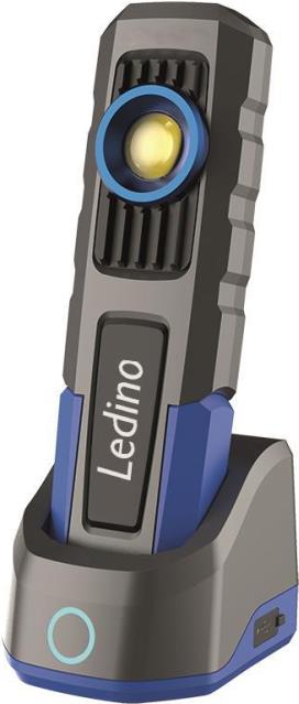 Ledino Akku-Handleuchte Hörde 4Ah IPX6max 600lm m.Ladeschale+ USB (11140006004024)