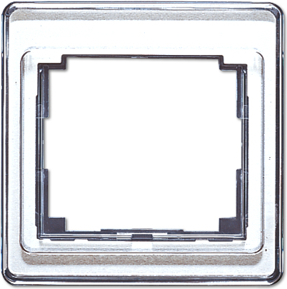 JUNG SL 581 SI. Produktfarbe: Silber, Markenkompatibilität: JUNG, Material: Acryl, Glas. Breite: 85 mm, Höhe: 85 mm (SL581SI)