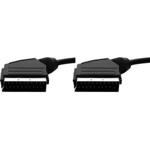 Wentronic Goobay Scart-Verbindungskabel, Schwarz, 10 m - SCART-Stecker (21-Pin) > SCART-Stecker (21-Pin) (50177)