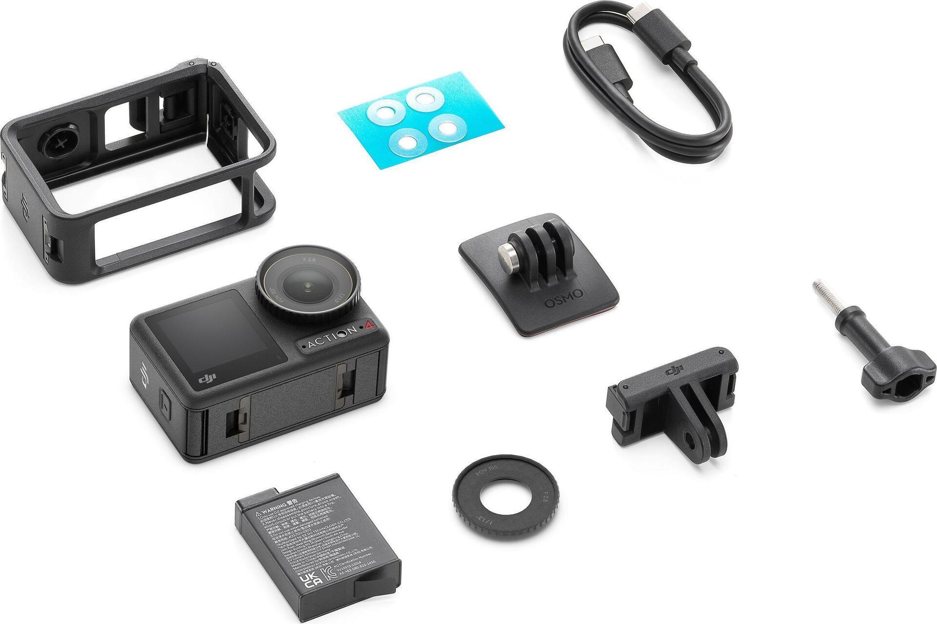 DJI Osmo Action 4 Standard Combo Action-Kamera 4K/120 fps Wi-Fi Bluetooth Wasserdicht bis 18 m Schwarz