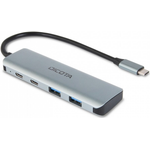 DICOTA Hub 10 Gbps, 4-in-1 USB C, Highspeed (D32061)