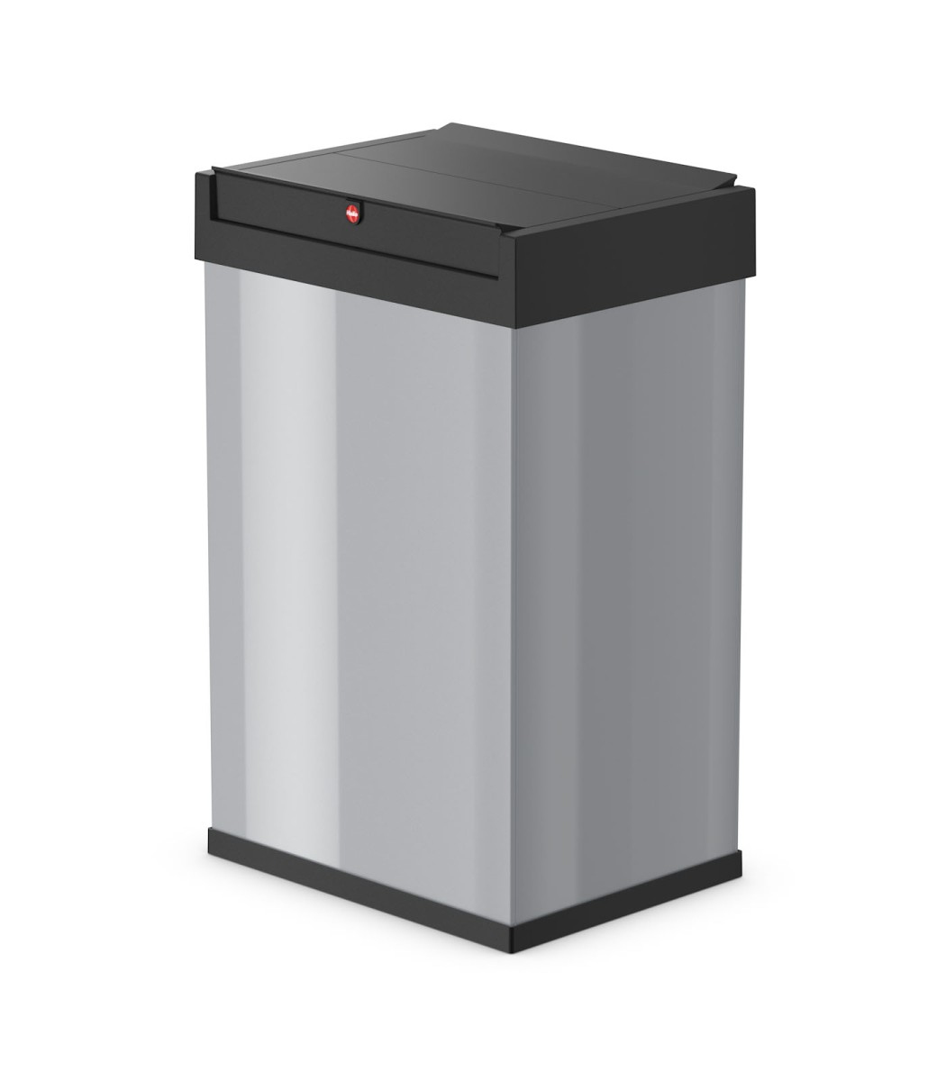 Hailo Big-Box Swing L Abfalleimer 35 Liter Schwingdeckel Silber